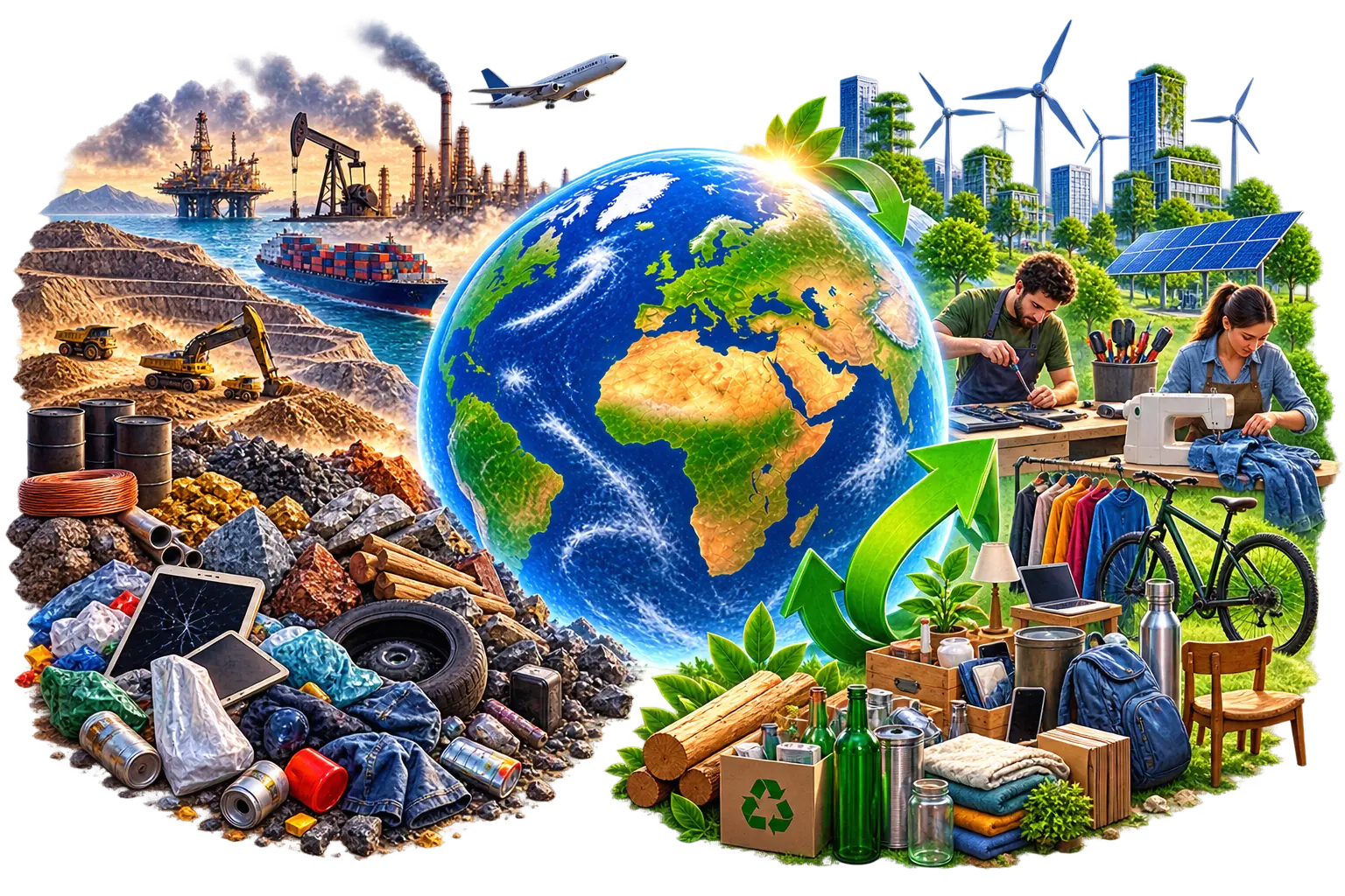 Risorse e consumi: estrazione e rifiuti contro riuso ed economia circolare