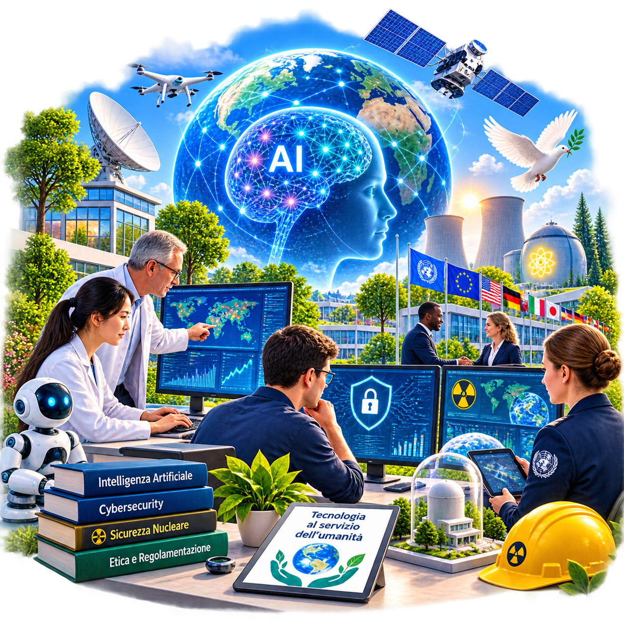 Tecnologia al servizio dell'umanità: intelligenza artificiale, cybersecurity, sicurezza nucleare, etica e regolamentazione